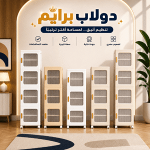 دولاب برايم المتحرك (3 و 4 أدوار) - تصميم عصري، مساحة أكبر
