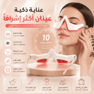 نظارات تدليك علاجية تحت العين بالضوء الاحمر