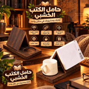 CozyBook Station | حامل الكتب الخشبي