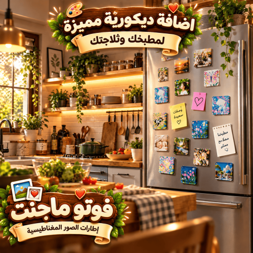 Cozy Kitchen with Decorative Photo Magnets (1)